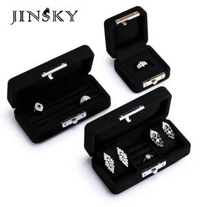 Jewelry Gift Packaging Box Velvet Lined with Snap Closure & Custom Logo for Necklaces <b>Rings</b> Pendants - Product Image 1