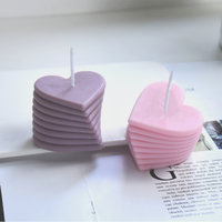 Großhandel umwelt freundliches Produkt Valentinstag Muttertag Geschenk Herzförmige Liebe benutzer definierte Harz Silikon Kerzen form für Beton