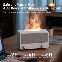 Diffuseur d'arômes musical avec haut-parleur, flamme simulée 7 couleurs, capacité d'eau >250ml, télécommande, arrêt automatique, silencieux, pour table, usage domestique, garantie 1 an