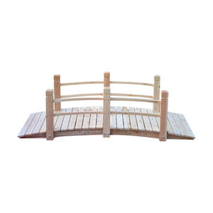 Puente de Jardín de Madera de 5 Pies, Puente Arqueado para Jardín, D0100HPZSNU - Product Image 4
