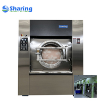 Lavadora Industrial de Vapor Eléctrica, Totalmente Automática e Inteligente, de 100 kg, con Extractor de Acero Inoxidable