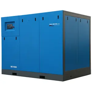 Compressor de ar tipo parafuso giratório 110KW da indústria de 150 HP 8 bar 10bar