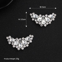 Chaussures de mariée détachables avec boucle à talon haut, accessoire de chaussures à fleurs, chaussures de mariage en métal et strass, boucle à clip