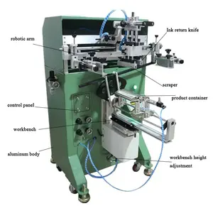 Glasflasche Seidenwanddrucker Tasse Schindeldruckmaschine für runder Kaffee Papier Wasser kosmetisches Kunststoffrohr