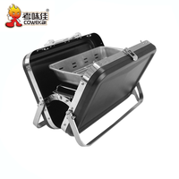 Barbecues au charbon de bois en acier inoxydable Cowekai pour 1 à 2 personnes, pour l'extérieur, l'intérieur, le jardin, le camping, les fêtes et les pique-niques