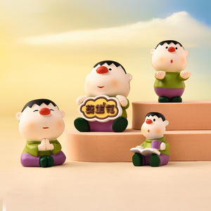 Fat Tiger Figurine Resin Cartoon Decor Home Office Desk Gift Artistic Sculpture - Product Image 1
