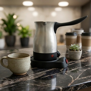 Machine à café <span class=keywords><strong>turque</strong></span> électrique en acier inoxydable, chauffe rapidement, idéale pour la cuisine domestique – Fournisseur d'usine - Product Image 2