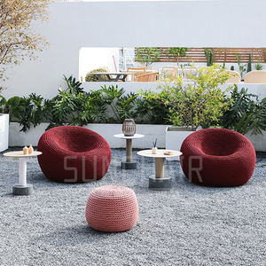 Set Divano da Esterno Moderno di Alta Gamma con Telaio in Lega di Alluminio e Rattan in PE, Impermeabile e Resistente alle Intemperie per Soggiorno - Product Image 4