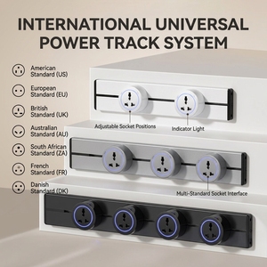 Système de rail électrique intelligent multifonctionnel pour bureau et cuisine, norme européenne, 32A, vente en gros - Product Image 1