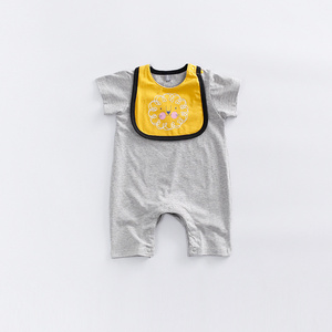 Body bébé en coton biologique 100% avec bavoirs bandana, livraison directe, fabricant chinois - Product Image 5