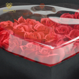 Scatola regalo floreale romantica di san valentino elegante confezione di fiori personalizzabile - Product Image 4