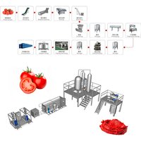 Ligne de production de pâte de tomate entièrement automatique multifonctionnelle personnalisée, très demandée