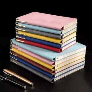 Carnet de notes A5 à couverture rigide en cuir, ligné, avec logo personnalisé noir, pour étudiants, cadeau promotionnel, vente en gros - Product Image 3