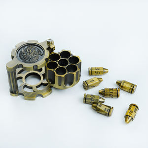 <span class=keywords><strong>Warhammer</strong></span> 40K Accesorios de juego Spinning Revolver Dungeons and Dragons Dice Metal Cobre Gold Bullet Dados Dnd - Product Image 2