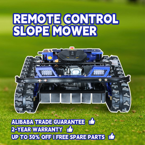Produits de fabricant <span class=keywords><strong>professionnel</strong></span>, prix chinois, tondeuse robot à rouleaux RC, coupe-herbe, robot à essence, télécommandé, autopropulsé - Product Image 1