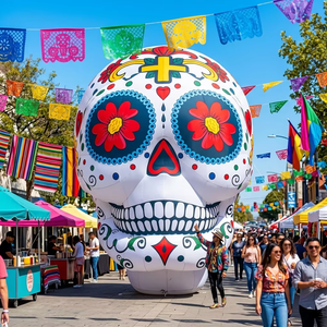 Decoración Inflable de Calavera Monstruosa de Halloween con Impresión UV, Ventilador Incorporado y Luces LED, Espeluznante para Fiestas y Eventos Promocionales - Product Image 3