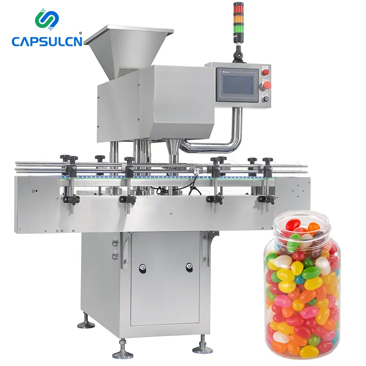 Automatic 8 Channel Intelligent Capsule Counter Electronic Vibrating Tablet Capsule Counting Bottling Machine