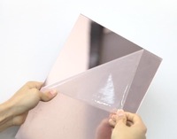 Panel de espejo acrílico de color de 1mm, 2mm y 3mm, espejo de procesamiento de corte láser gris dorado plateado para decoración de techo reflectante