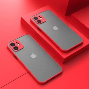 Skin Feeling Camera Protection Cover Matte PC TPU Phone Case for <b>iPhone</b> Anti Shock Mobile Phone Bag for xiaomi - Product Image 1