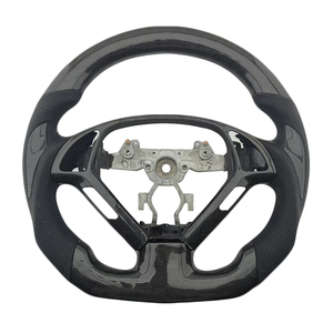 พวงมาลัยหนังรังผึ้งคาร์บอนแบบเจาะรูรุ่นล่าสุดสำหรับรถยนต์อินฟินิตี้ G27 G37 - Product Image 1