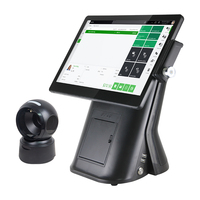 Monitor Layar Sentuh Ganda 15 Inci untuk Sistem POS Restoran
