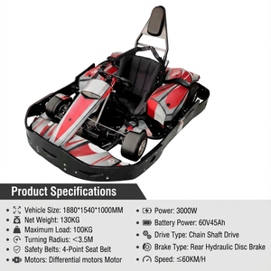 Karting Club JAMMA, karts à essence commerciaux pour adultes, 200cc, karting à essence, 60 km/h, haute performance, drift racing, karting - Product Image 2