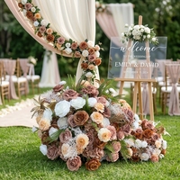 Fournitures de décoration de mariage, boules de fleurs en plastique, grands centres de table, Saint-Valentin, remise de diplôme, fait main