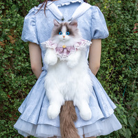 Sac à dos chat Ragdoll bicolore, sac à bandoulière double imitation, peluche en forme de chat, cadeau d'anniversaire