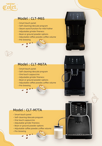 Bean to cup Bột pha sữa bọt Đen <span class=keywords><strong>Cappuccino</strong></span> Latte Espresso Slim hoàn toàn tự động Máy pha cà phê - Product Image 2