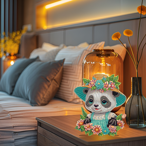 Kits de peinture diamant Ornements de bureau DIY <span class=keywords><strong>Panda</strong></span> Forme spéciale Cristal Diamant Art Table Stand Up 5D Gem Peinture pour la maison - Product Image 2