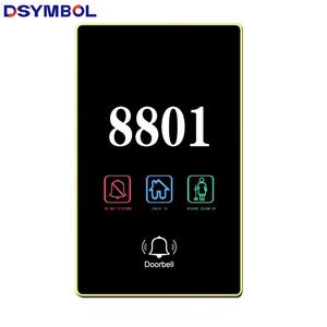 Nouveau 2025 DSYMBOL Plaque de porte intelligente tactile numérique pour hôtel avec écran LCD, affichage de numéro, fonction DND et <span class=keywords><strong>panneau</strong></span> de nettoyage - Product Image 4