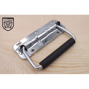 Anwang 439 Chrome Plated Steel Folding Handle with Rubber Grip for Toolbox and <b>Wooden</b> <b>Crate</b> - Product Image 3
