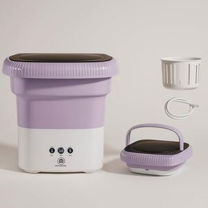 8L Foldable <b>Mini</b> USB <b>Washing</b> <b>Machine</b> Portable Tub Washer with Spin Dry Remote Control Automatic - Product Image 2