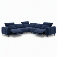 Canapé sectionnel électrique moderne avec lumières de lecture et console de rangement, canapé motorisé pour home cinéma et salon