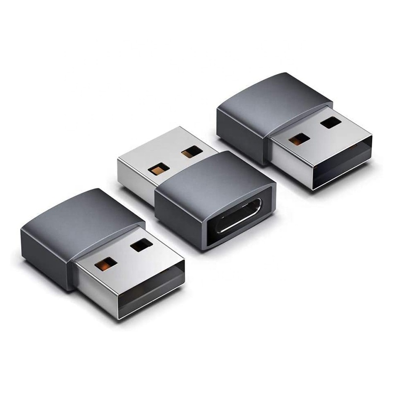 Горячая продажа продуктов алюминиевая защита от короткого замыкания usb c конвертер OTG разъем типа c к usb адаптеру