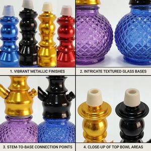 Set de Cachimba Portátil Mini, Botella de Vidrio, Soporte de Aluminio, Caja de Regalo, Kit de Shisha Pequeño para el Hogar y Viajes - Product Image 6