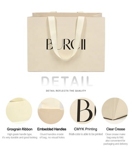 Sacchetti di carta di lusso stampati personalizzabili per abbigliamento Boutique di moda Business con manico incorporato - Product Image 4