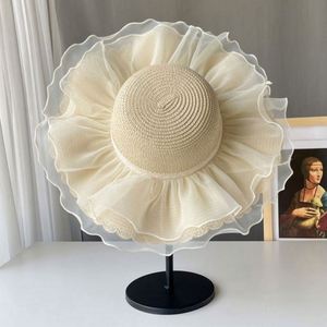 Super Fairy Mesh Sunscreen Summer Kids <b>Straw</b> <b>Hat</b> Children Sun Shade Vacation Fairy Beach <b>Straw</b> <b>Hat</b> for Girl - Product Image 1