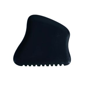 Masseur en obsidienne noire, pierre naturelle, pour le corps, personnalisé, dents de gua sha - Product Image 2