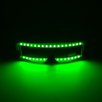 Lunettes à Led Lunettes Néon Lunettes Lumineuses à Led Lunettes de Soleil de Fête pour Enfants Adultes Fournitures d'Événements Lumineux