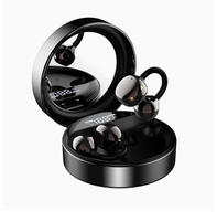 Nouveauté : Écouteurs à clipser BT6.0 avec affichage LED miroir, étui de charge intégré avec miroir de maquillage, écouteurs sportifs à réduction de bruit