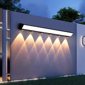 Lampe murale extérieure 30W solaire étanche LED pour jardin, villa, terrasse, lampe décorative d'ambiance - Product Image 3