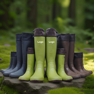 Hot bán chịu mài mòn gumboot Unisex cao su mưa khởi động cho ngoài trời đi bộ đường dài VƯỜN giày không thấm nước Wellington khởi động - Product Image 5