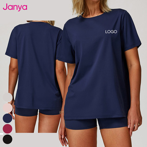 Maglietta Estiva Traspirante da <span class=keywords><strong>Donna</strong></span> Janya, Asciugatura Rapida, Collo Tondo, Top per <span class=keywords><strong>Palestra</strong></span> e Yoga, Manica Corta, Casual, Comoda, per Fitness e Sport - Product Image 1