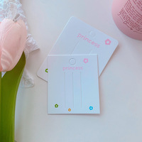 Étiquettes suspendues rectangulaires blanches à motif floral, pré-découpées, pour cartes de présentation de pinces à cheveux et pinces crocodiles