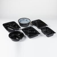 Conteneur alimentaire jetable en PP à 5 compartiments, compatible micro-ondes, avec couvercle, design moderne