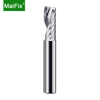 Maifix Outils de coupe CNC à une seule dent hélicoïdale, fraises en carbure monobloc, fraises à bout carré pour l'usinage de l'acrylique, de l'aluminium et du bois