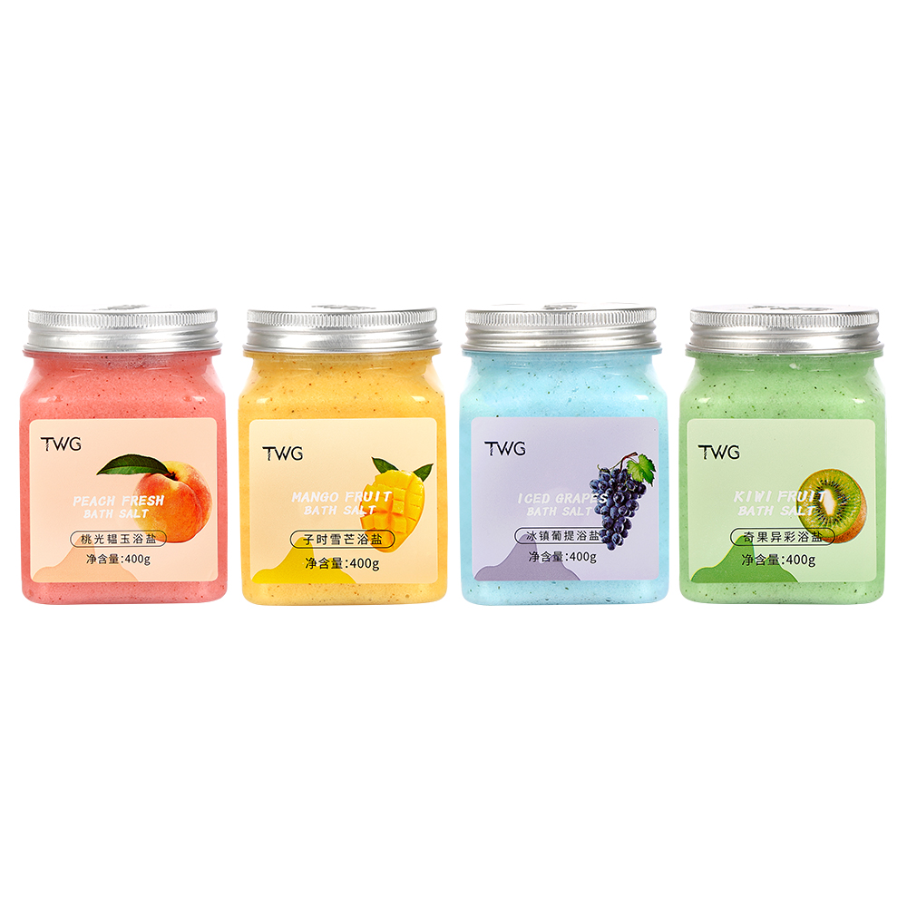 TWG profumo di frutta Scrub per il corpo sale marino sbiancamento esfoliante Scrub per la cura del corpo Mango mirtillo Kiwi sale marino Scrub per il corpo