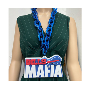 Collar de espuma de fútbol Deportivo con estampado 3D, cadena negra y azul de Houston Texans con nuevo logotipo deportivo - Product Image 3