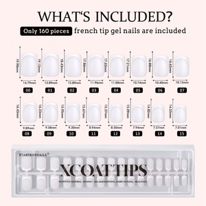 XCOATTIPS Faux Ongles Courts Carrés X-Coat à Presser – Vente en Gros pour Professionnels – French Blanc en Gel Souple Plus Épais - Product Image 6